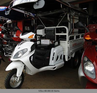 Prix des samlo (3 roues) en Thaïlande