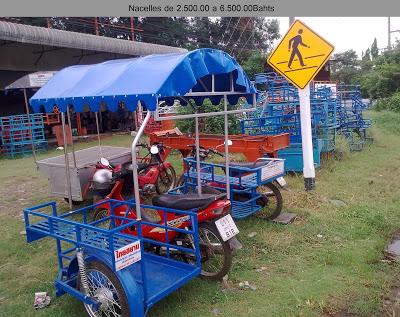 Prix des samlo (3 roues) en Thaïlande