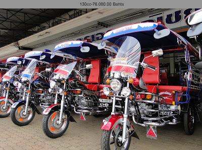 Prix des samlo (3 roues) en Thaïlande