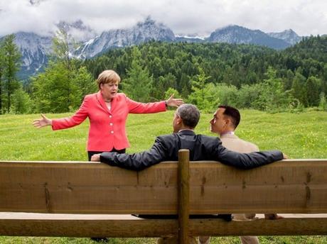 Détournements: Barack Obama et Angela Merkel au G7