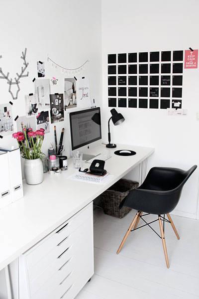 white desk
