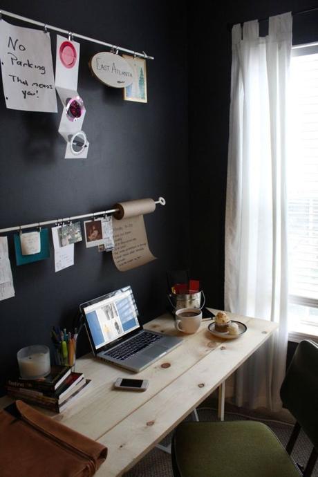 black-wall-office-room