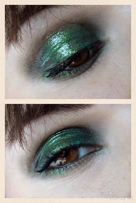 Makeup for a party / St Patrick's Glossy Smokey Green Makeup