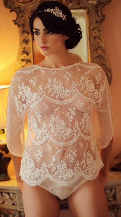 lingerie de mariage en dentelle blanche transparente , top en dentelle , Vanessa lekpa Blog