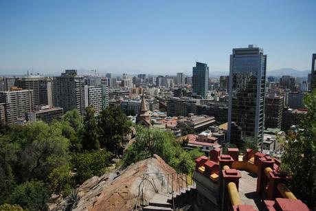 Chili - Santiago - vue du parc Santa Lucia