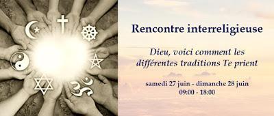 Une rencontre interreligieuse sur la prière du 26 au 28 juin près de Paris