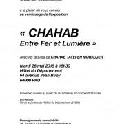 Exposition « Entre fer et lumière » Chahab à l’hôtel du département de Pau