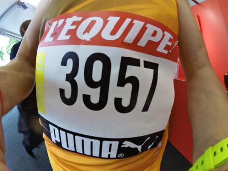 Test debardeur Running Homme Kiprace  + Short Kiprun Orange Bleue