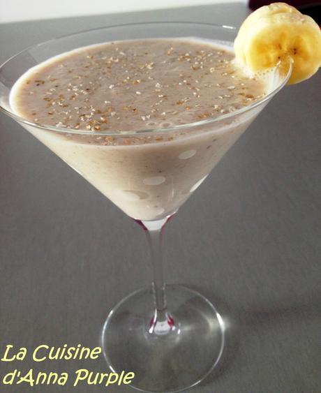 SMOOTHIE BANANES MIEL ET FLOCON DAVOINE - LA CUSINE DANNA PURPLE