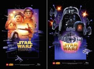 Star Wars Movie Posters in LEGO