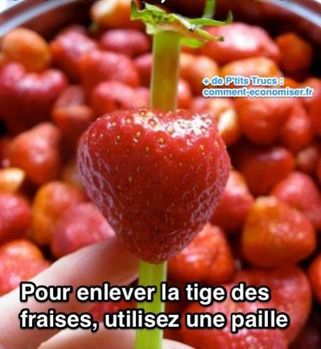 Pour Équeuter les Fraises Facilement Comment équeuter les fraises avec une paille 