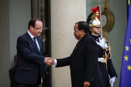 Francois Hollande et Paul Biya