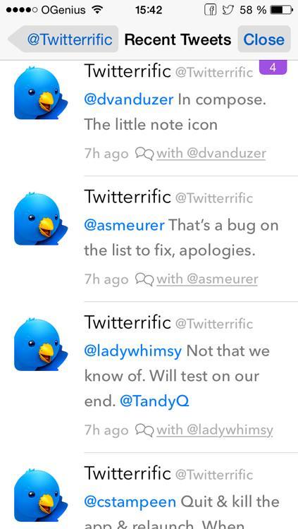 Twitterrific: un client Twitter pour iPhone qui a fière allure! Twitterrific: un client Twitter pour iPhone qui a fière allure!