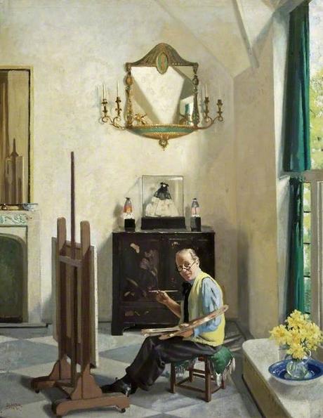 Sleator-James-Sinton-Studio-Interior-a-Portrait-of-Sir-William-Orpen-1931