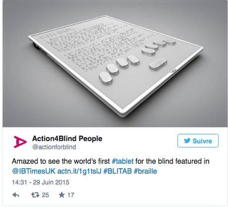 Blitab : une tablette tactile dédiée aux personnes malvoyantes !
