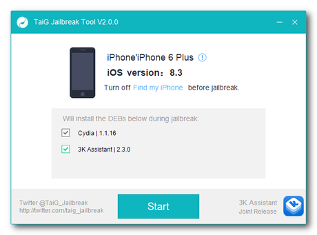 [TUTO] Jailbreak TaiG version 2.2.0 pour votre iPhone ou iPad sous iOS 8.4