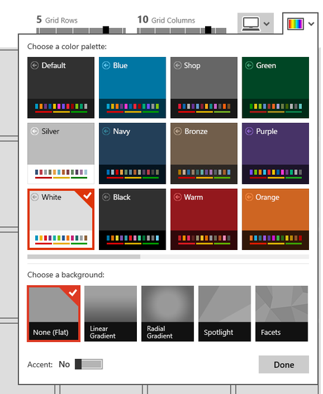 Datazen - Choix de couleurs