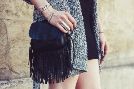 sac cuir franges