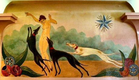 Acte 22 – La passion du Tour de France au travers des bandes verticales de la NR Les fresques légères de l’Étoile bleue à Tours sont une œuvre de jeunesse de ----Jacquemin classées aujourd’hui au patrimoine de la ville.
