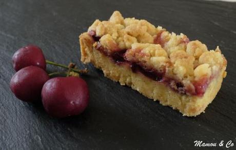 Tarte basque aux cerises façon crumble