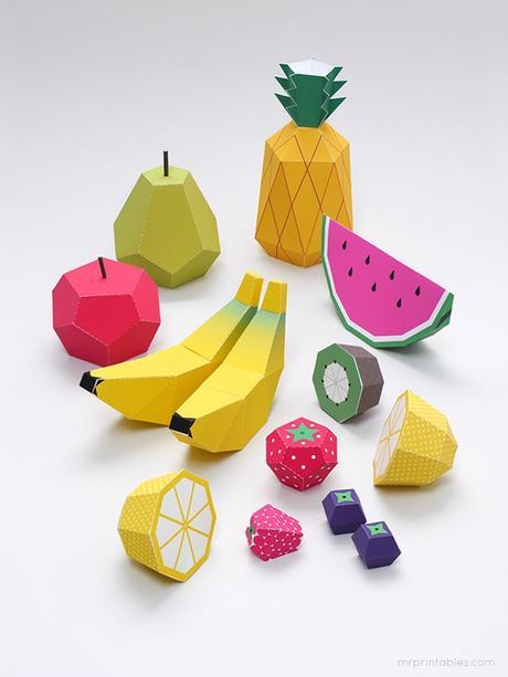 Fruits de papier en 3D DIY