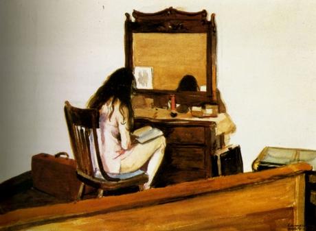 Edward Hopper - Model reading at dressing table (1925)