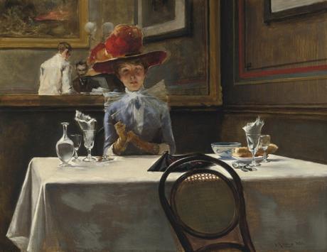 Irving Ramsey Wiles - The Corner Table (1886)