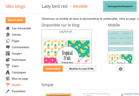 Faire une sauvegarde de son blog