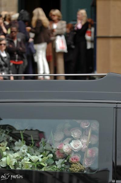 En marge des obsèques d'Yves Saint Laurent.