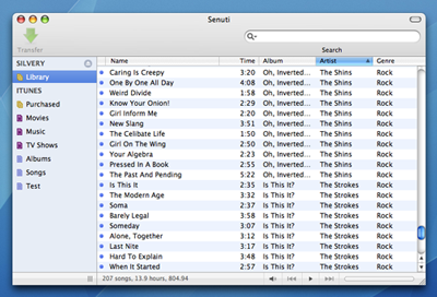 Senuti : pour transférer vos titres de votre iPod vers votre Mac