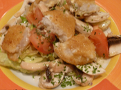 Salade poissons panés