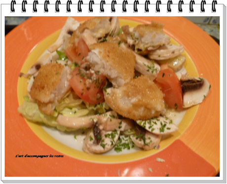 Salade au poissons panés1