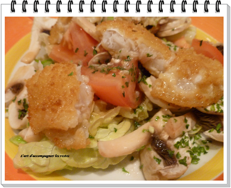 Salade au poissons panés3