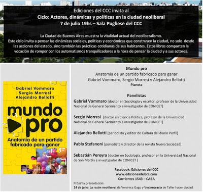 Un livre sur le parti néolibéral argentin ce soir au CCC [à l'affiche]