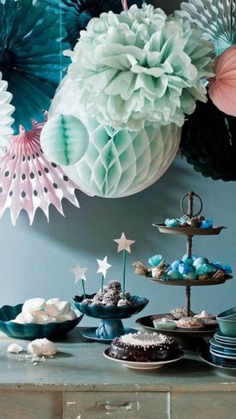 Etsy déco mariage lanterne ballon papier crepon lanterne en nid d'abeille.