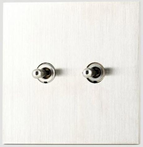 interrupteur levier double acier