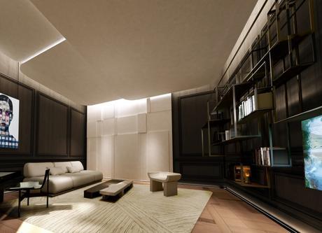 Le salon d'étude des frères Bismut.  Un espace multifonctions pour répondre aux intérieurs de plus en plus petits.