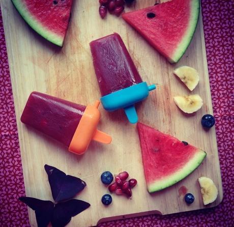 Mercredis gourmands : Sorbet maison aux fruits rouges ou mes watermelon & co popsicles !