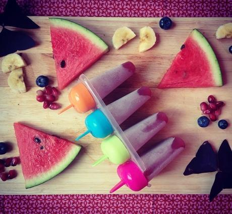 Mercredis gourmands : Sorbet maison aux fruits rouges ou mes watermelon & co popsicles !