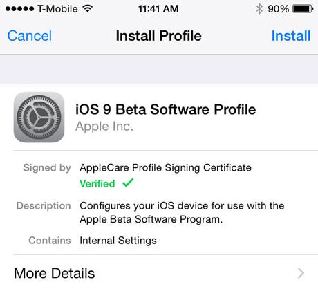 Apple iOS 9 est disponible en beta pour tout le monde