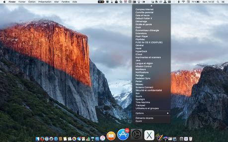 Astuce OS X El Capitan: accéder rapidement aux préférences système
