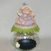 Pots douceur avec p'tit lutin en porcelaine froide