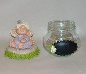 Pots douceur avec p'tit lutin en porcelaine froide