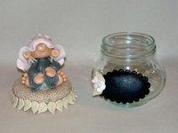 Pots douceur avec p'tit lutin en porcelaine froide