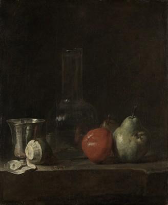 Jean Siméon Chardin Nature morte à la bouteille et aux fruits, vers 1728 © Staatliche Kunsthalle Karlsruhe