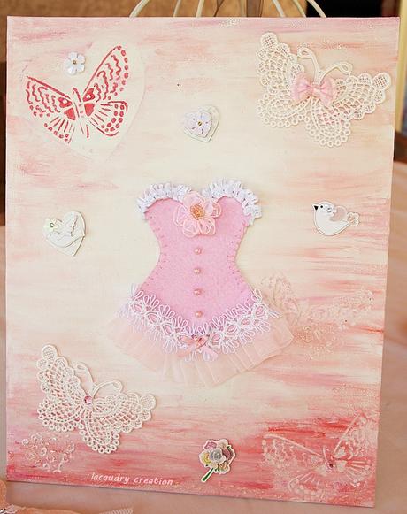 toile corset rose papillon 2