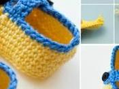 Chaussons bébé minions crochet