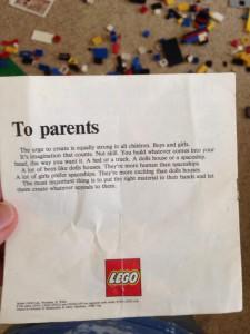 Lettre de Lego en 1974