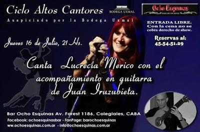 Lucrecia Merico au bar Ocho Esquinas [à l'affiche]