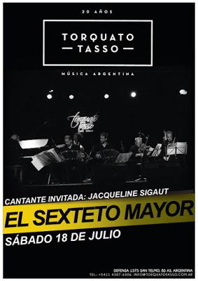 Le Sexteto Mayor invite Jacqueline Sigaut au Torcuato Tasso [à l'affiche]